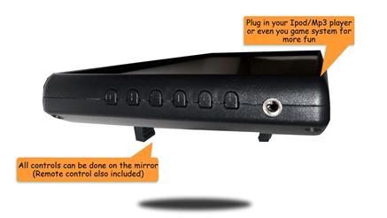 10.5-Inch Clip On Mirror Monitor