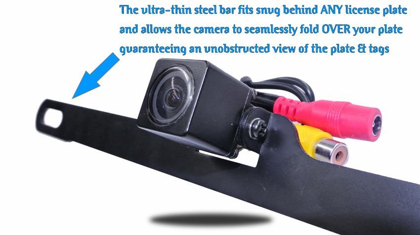 Concealed Black Wireless License Plate Backup Camera