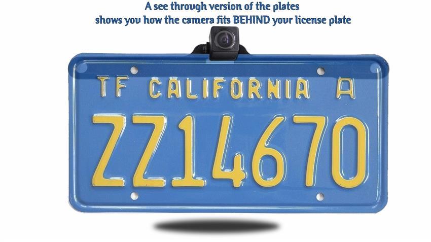 Concealed Black Wireless License Plate Backup Camera