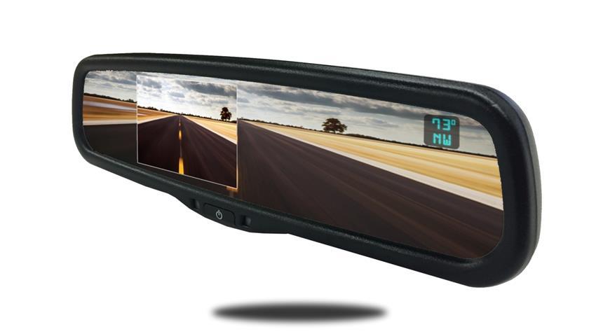 Wireless License Plate Backup Camera with Full Replacement Mirror Monitor