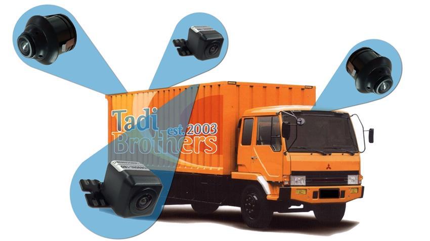 360 Degree Semi Truck Camera System in 3D for Surround View with DVR (4 Cameras)