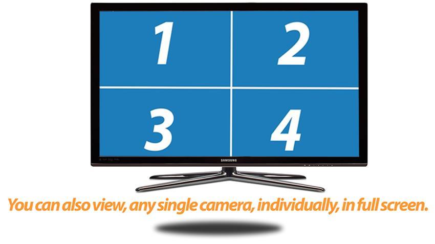 Split Screen Multiplexer Control Box with Wired Remote for up to 4 Backup Cameras