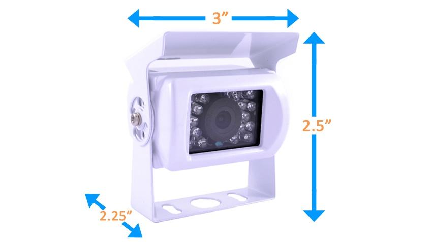 White Wireless RV Backup Wireless Camera (Birds Eye View)