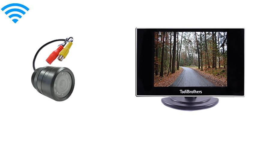 Wireless Bumper Backup Camera with a Small Rear View Monitor