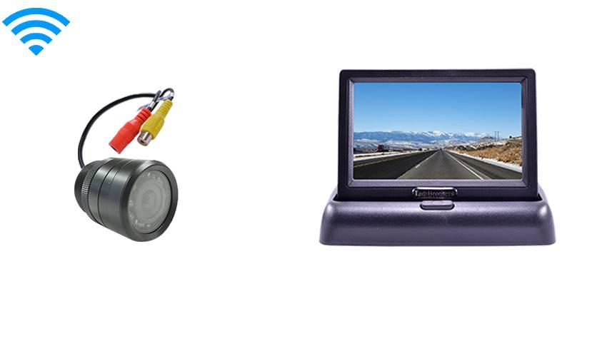 Wireless Bumper Backup Camera with a Pop-Up Rear View Monitor