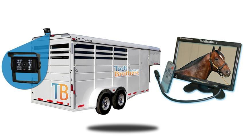 7-Inch  Horse Trailer Monitor and a 120° Mounted Backup Camera (RV Backup System) 