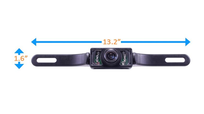 Wireless License Plate Backup Camera with Full Replacement Mirror Monitor