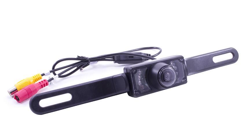 Wireless License Plate Backup Camera with a Small Rear View Monitor