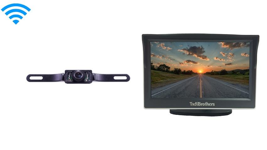 5-Inch Monitor with Wireless License Plate Backup Camera 