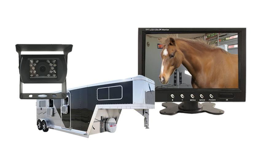 7-Inch  Horse Trailer Monitor and a 120° Mounted Backup Camera (RV Backup System) 