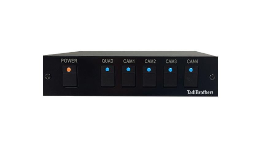 Split Screen Multiplexer Control Box with Wired Remote for up to 4 Backup Cameras