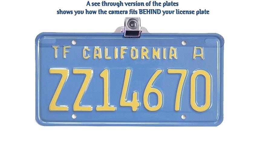 Concealed Wireless Silver License Plate Backup Camera