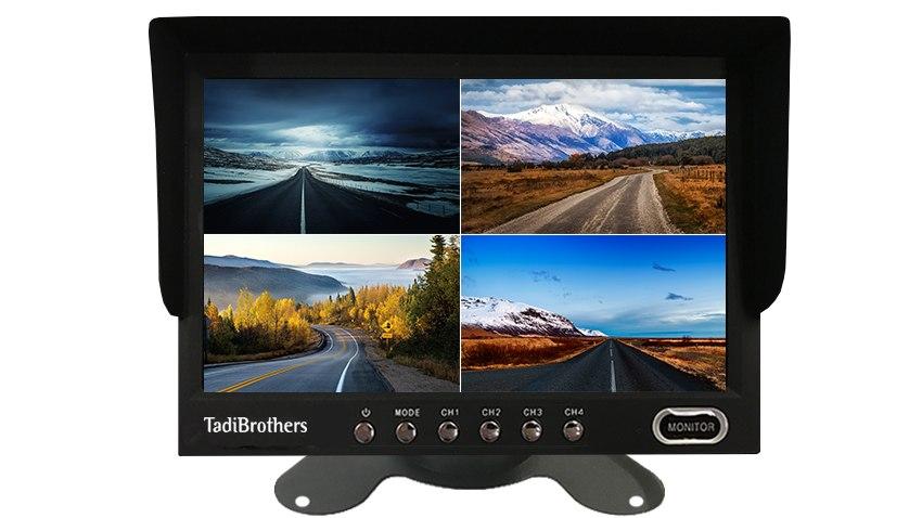 9-Inch Split Screen Monitor for up to 4 Backup Cameras