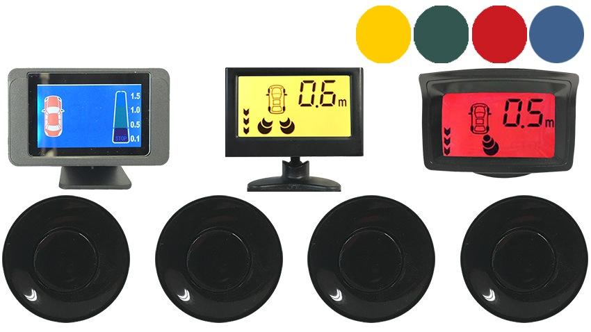 LCD Display Dual Parking Backup Sensor System with Sound