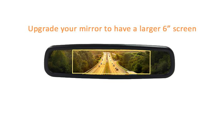 Wireless License Plate Backup Camera with Full Replacement Mirror Monitor