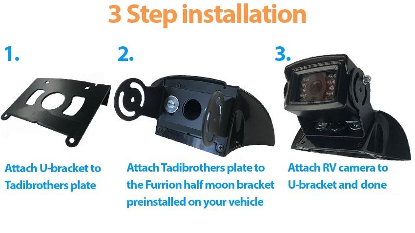 Furrion ® Compatible Digital Wireless Rear View System for RV with 1  RV Camera and Two Side Marker Cameras