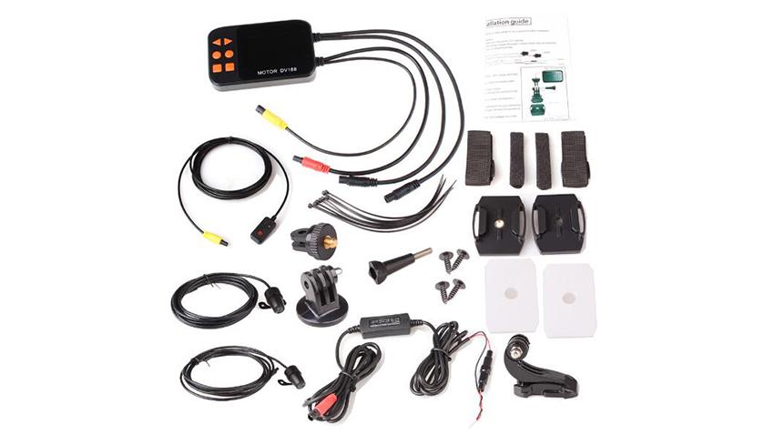 Motorcycle DVR Recording System With 2 Cameras Resolution 1080p
