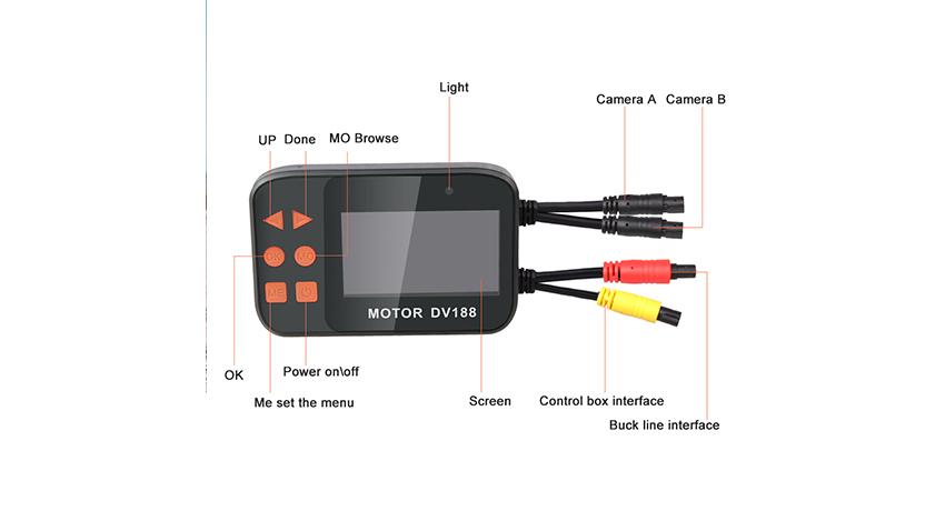 Motorcycle DVR Recording System With 2 Cameras Resolution 1080p
