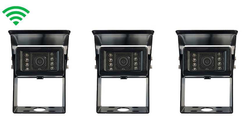 Digital Wireless Rear View System for RV with 3 Cameras and Monitor