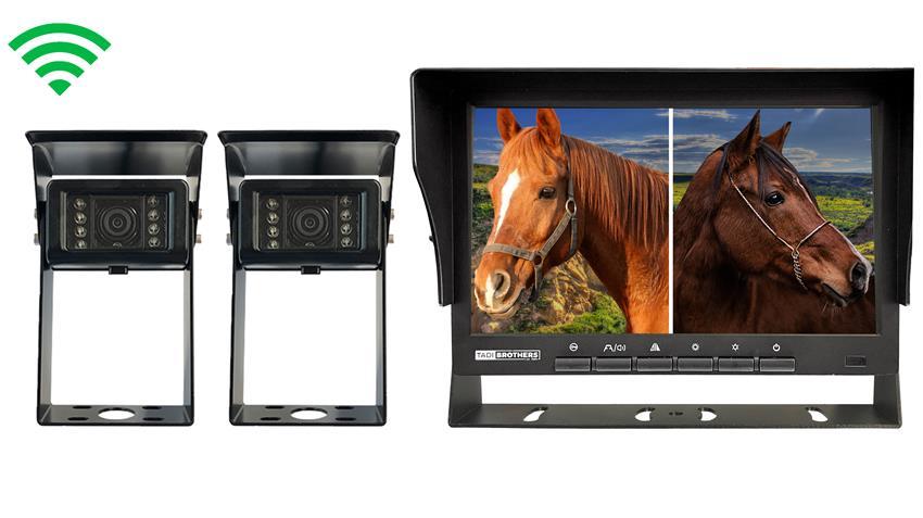 Digital Wireless Horse Trailer Rearview System with 2 Cameras