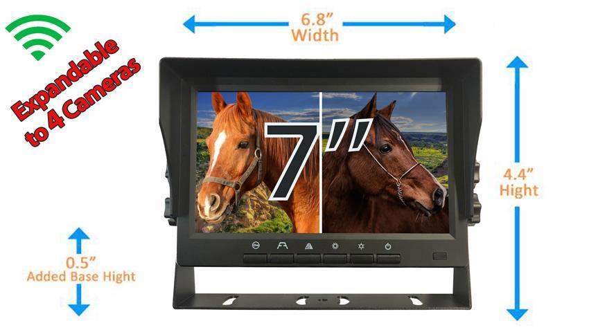 Digital Wireless Horse Trailer Rearview System with 2 Cameras