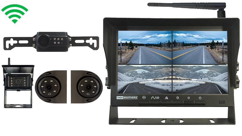Digital Wireless 4 Camera Rear View System with 3 types of cameras and Monitor