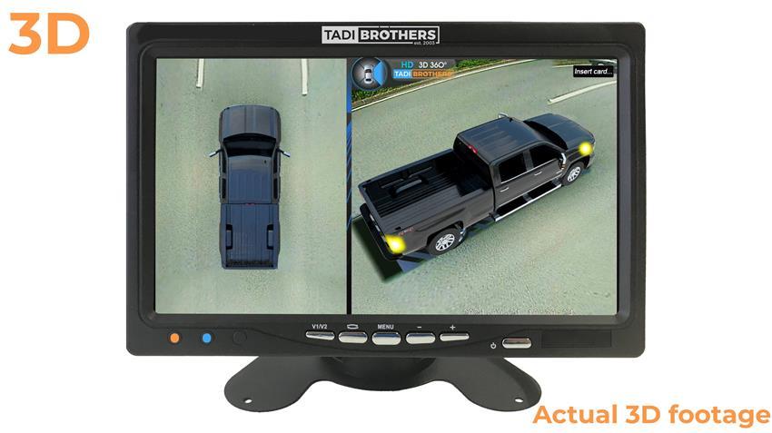 360 Degree Pickup Truck Camera System in 3D for Surround View with Integrated DVR (2024 Model)