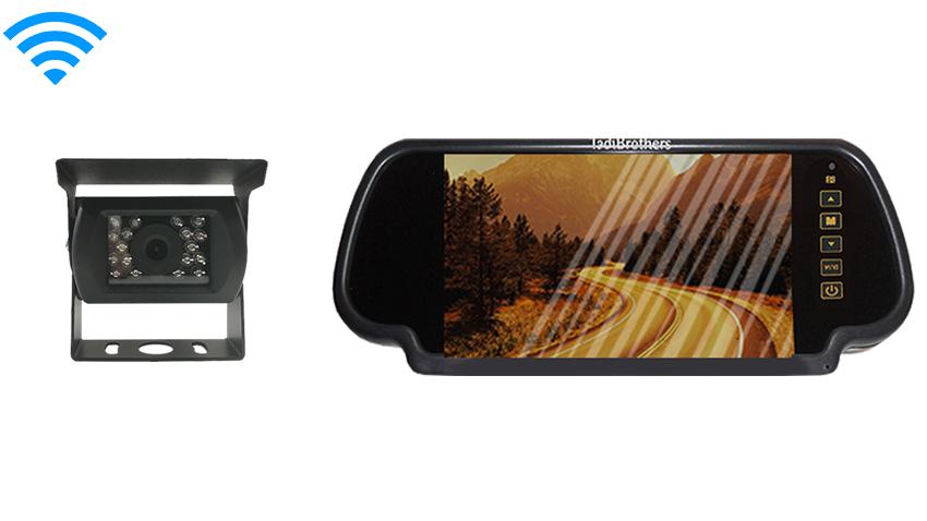 Wireless RV Backup Camera with Rear View Mirror Monitor