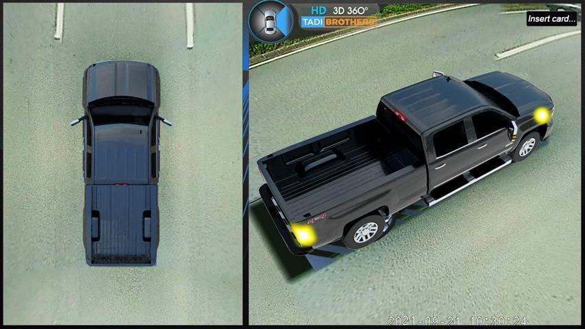 360 Degree Pickup Truck Camera System in 3D for Surround View with Integrated DVR (2024 Model)