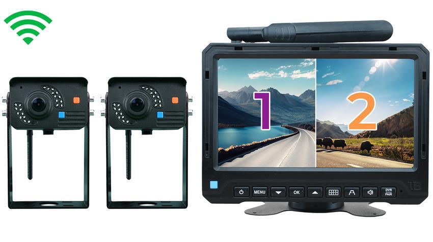 5th Wheel Rearview System with 2 Digital Wireless Cameras: 300ft+ Range (V3)