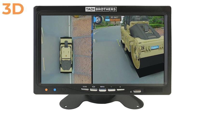 360° Pavement Roller Camera System in 1080P 3D Surround View with Integrated DVR