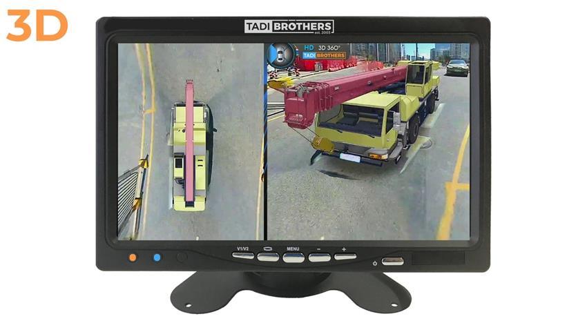 360° Mobile Crane Surround View Camera  System in 1080P 3D with Integrated DVR