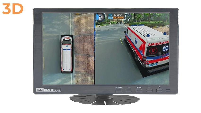 360 Degree Ambulance Camera System in 3D for Surround View with Integrated DVR