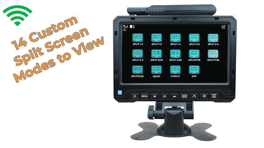 10.5-Inch Split Screen Monitor for up to 4 Digital Backup Cameras (V3)