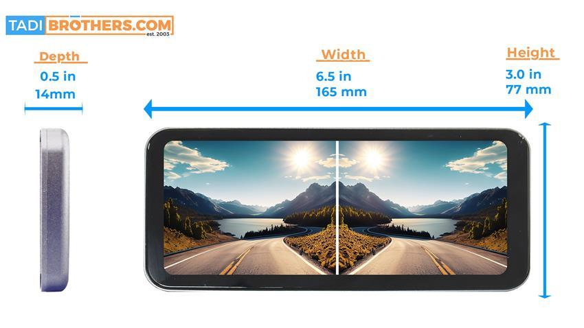 6.5-Inch 1080P Touchscreen Blindspot Camera System with Ai detection and Recording