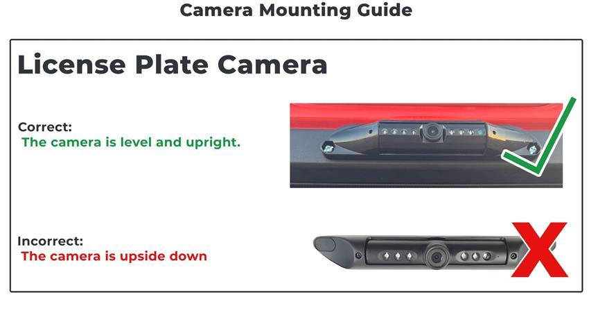 High Definition License Plate Backup Camera with Rear View Monitor