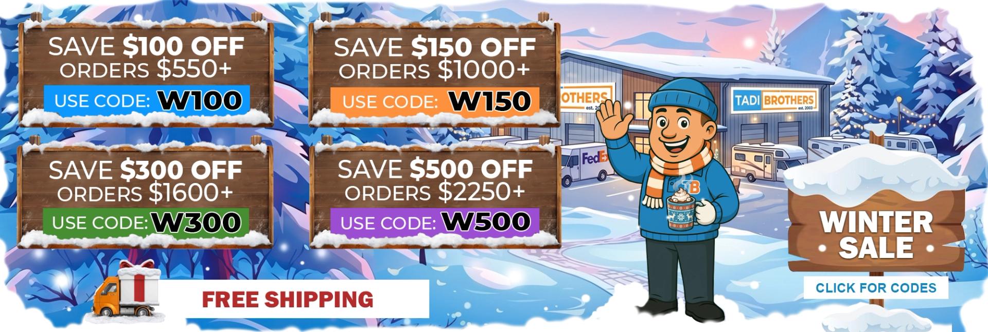 Winter coupons from TadiBrothers