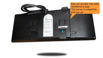 9-Inch Split Screen Mirror for up to 3 Backup Cameras