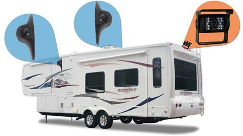 Rear-View System for RVs with 3 Cameras and Backup Monitor
