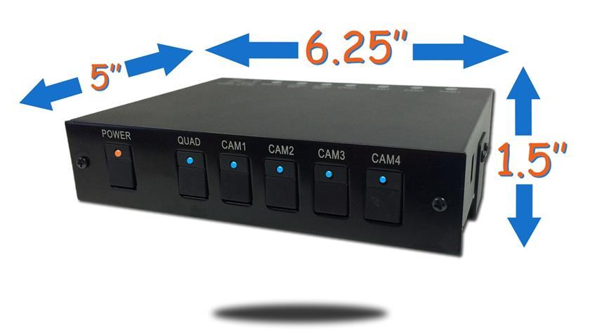3 Camera RV Trailer Backup Camera System Control Box Multiplexer