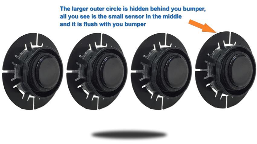 Flush Factory Mount Parking Backup Sensor System with Sound