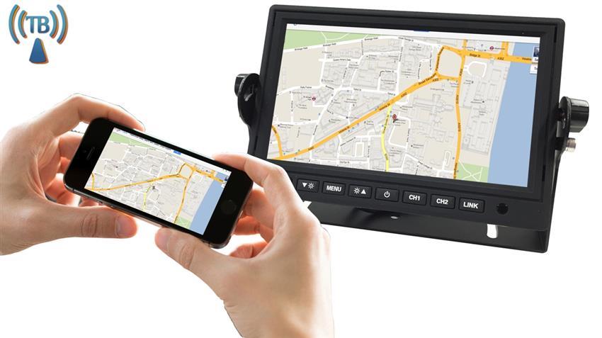 Wi-Fi Monitor and RV Backup Camera featuring mobile phone mirroring
