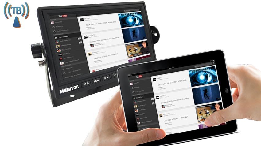 Wi-Fi Monitor and RV Backup Camera featuring mobile phone mirroring