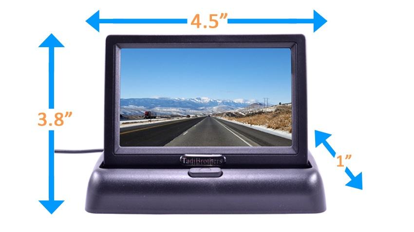 3.6-Inch Pop up Monitor with 90° Backup Camera