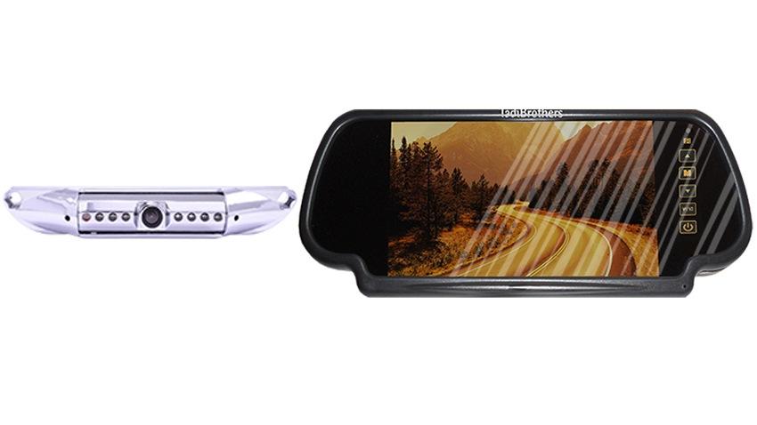 High Definition License Plate Backup Camera with Clip on Mirror