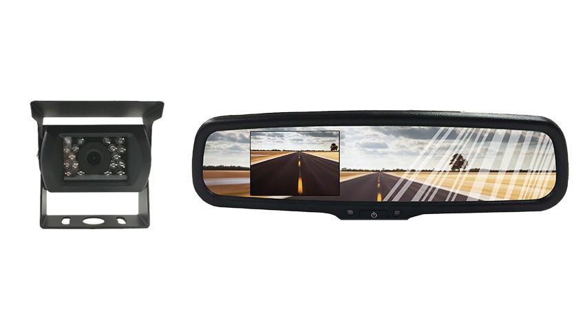 Rear View Backup System with a 4.3-Inch full mirror monitor and an RV Backup Camera