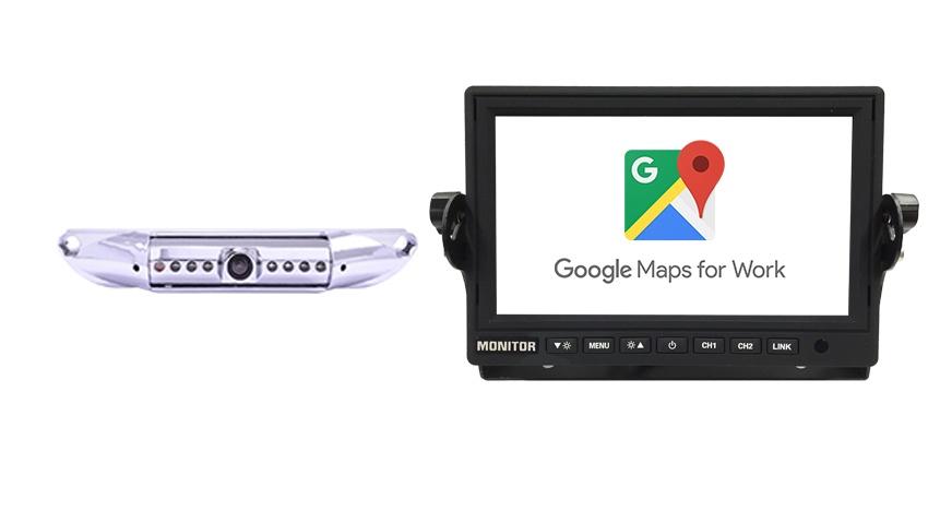 7-Inch Wifi Monitor with CCD Silver License Plate Backup Camera