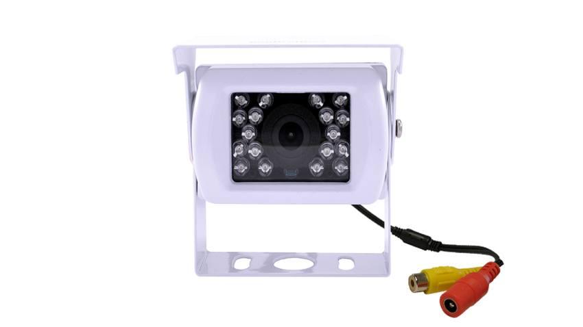 Wireless White RV Backup Camera with a White Rear View Monitor