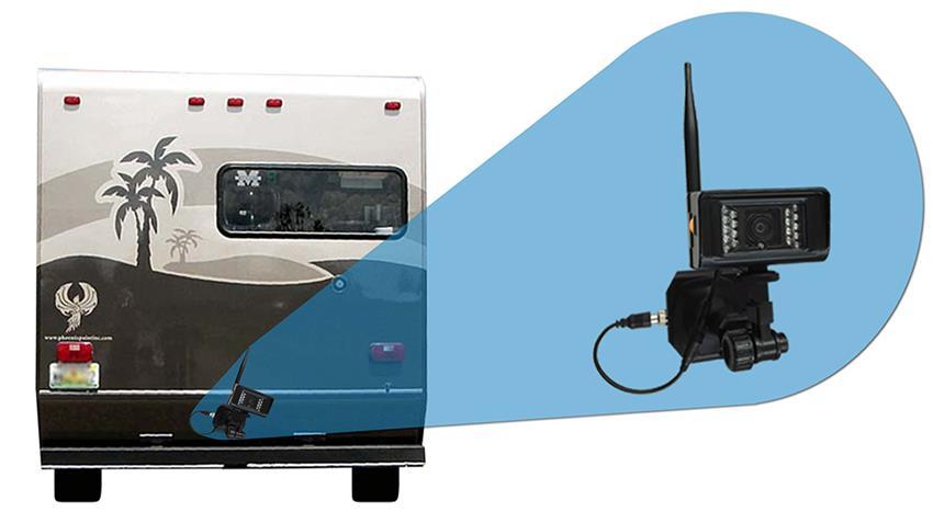 Transferable Magnetic Rearview Hitch System 300ft+ Range 15 Hour Battery