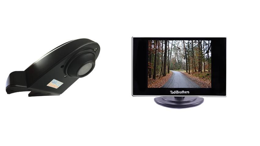 Overhang Bus Camera with Small Rear View Monitor